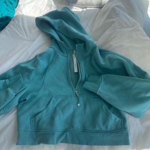 Lululemon tidal teal scuba half zip hoodie